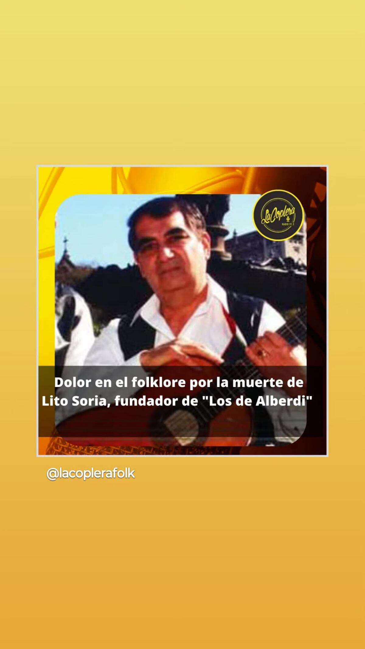 El fallecimiento de Lito Soria. (Captura)