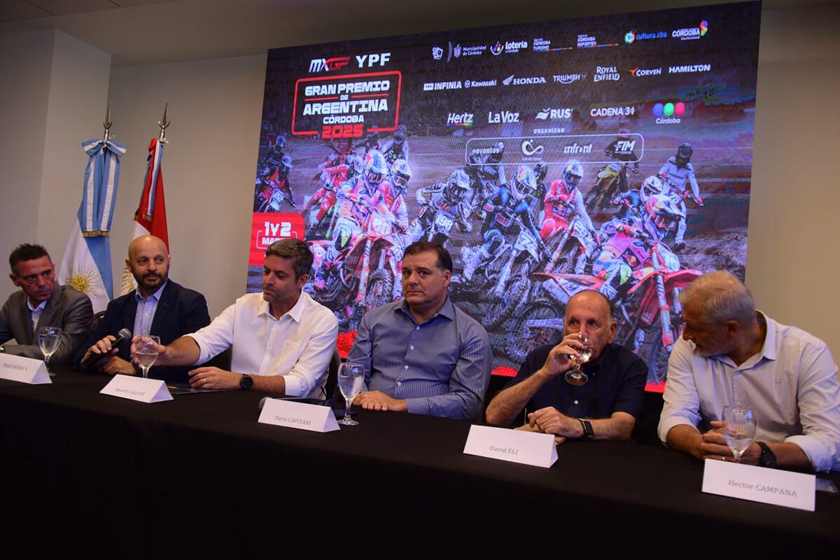 Lanzamiento del Mundial de Motocross MXGP 2025 en Córdoba. (José Gabriel Hernández / La Voz)