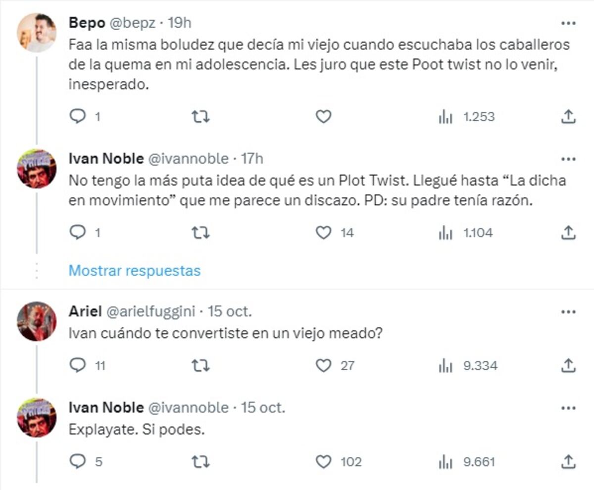 Iván Noble apuntó contra un fragmento de la canción "Baticano" de Bad Bunny (Captura de pantalla)