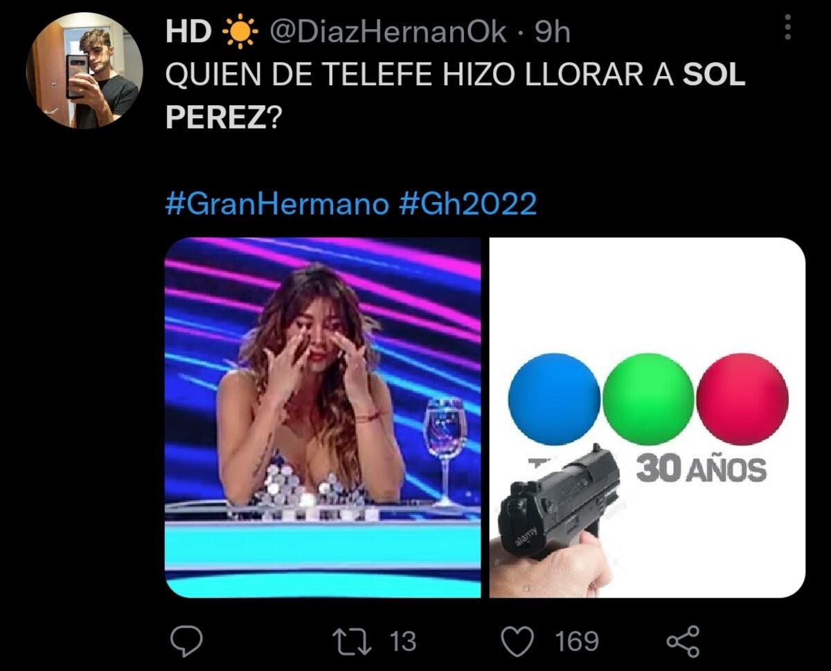 Gran Hermano: los memes del llanto/alergia de Sol Pérez (Captura de pantalla)