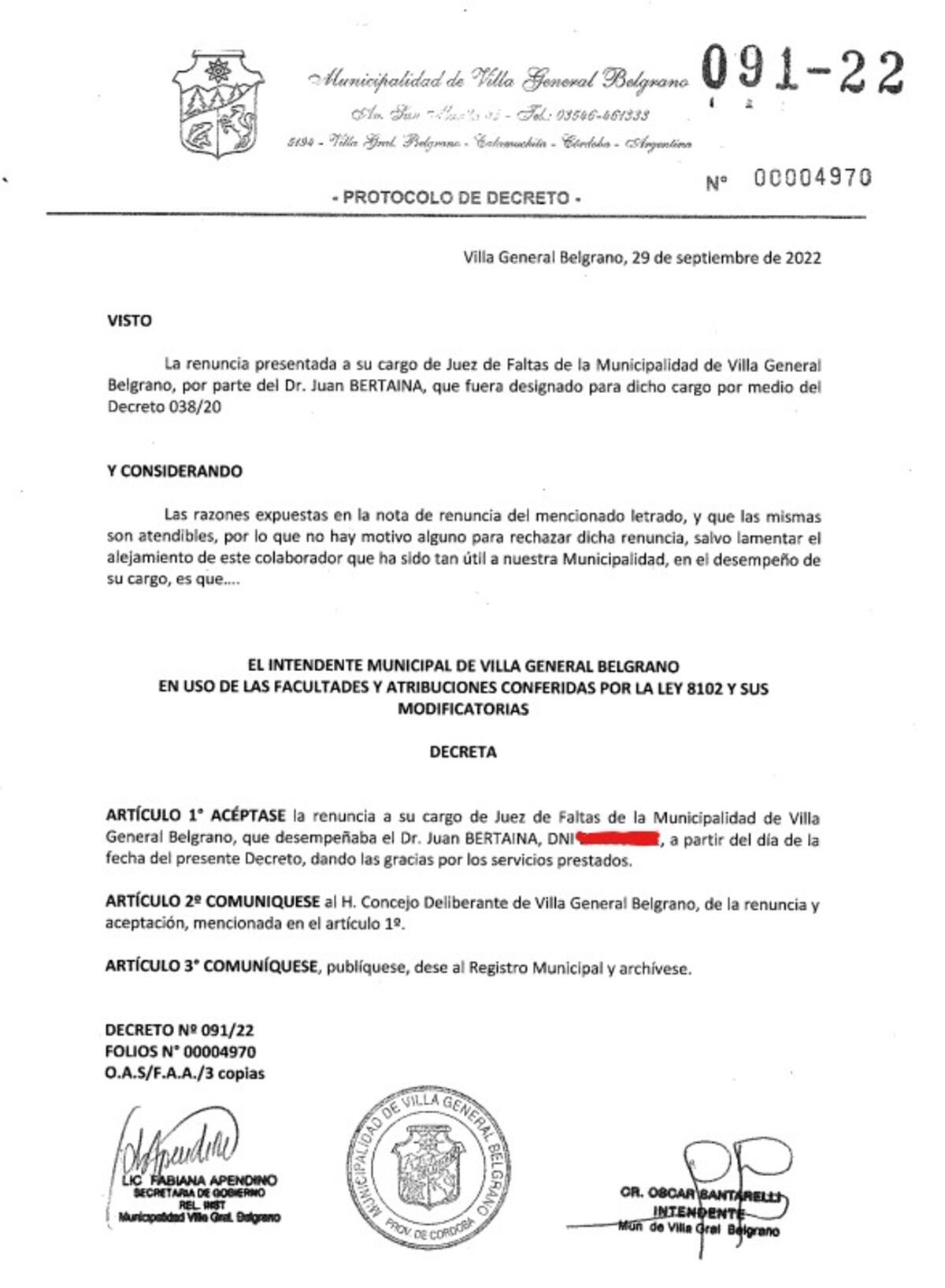 El abogado imputado renunció a su cargo de juez de faltas en septiembre pasado.