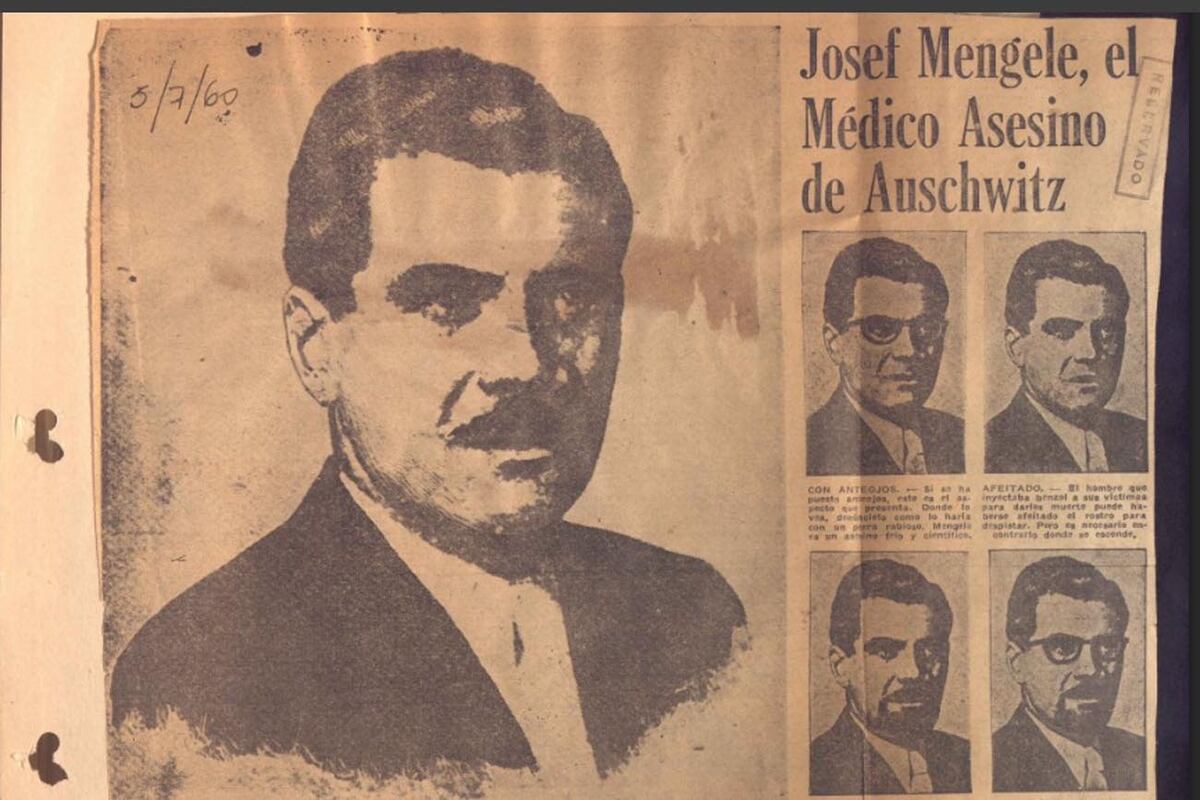 Josef Mengele, en una publicación periodística en los archivos de inteligencia de Argentina. (La Voz)