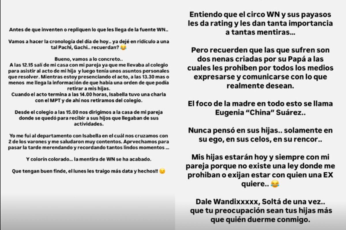 Mensajes de Mauro Icardi. Foto: captura pantalla Instagram.