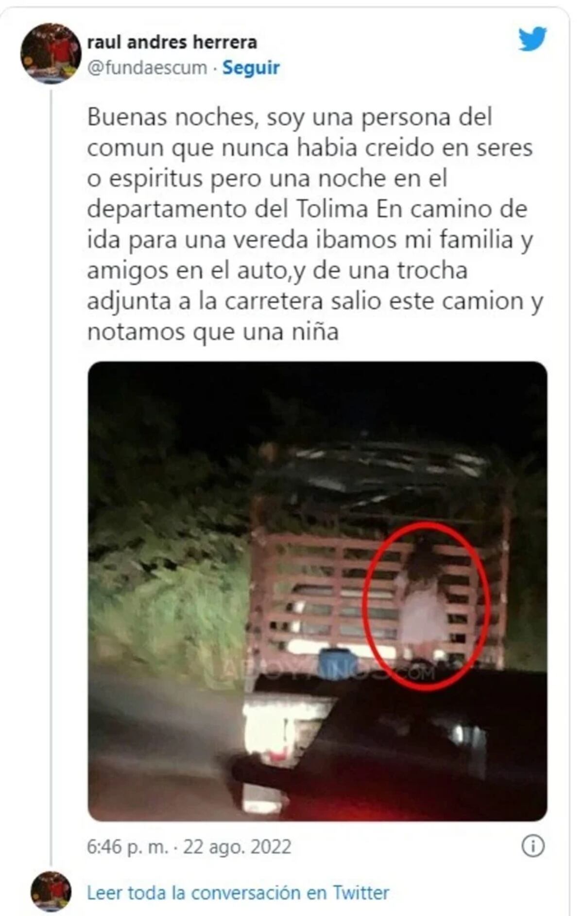 Relato del camionero.