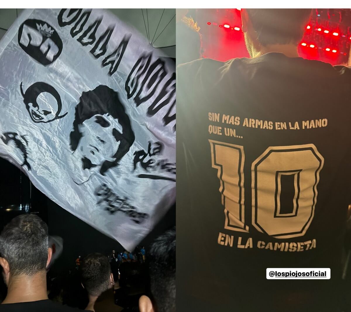 El recuerdo de Diego Maradona se multiplicó en el regreso de Los Piojos.