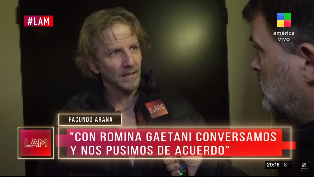 Facundo Arana dio detalles sobre su charla con Romina Gaetani (Captura de pantalla)