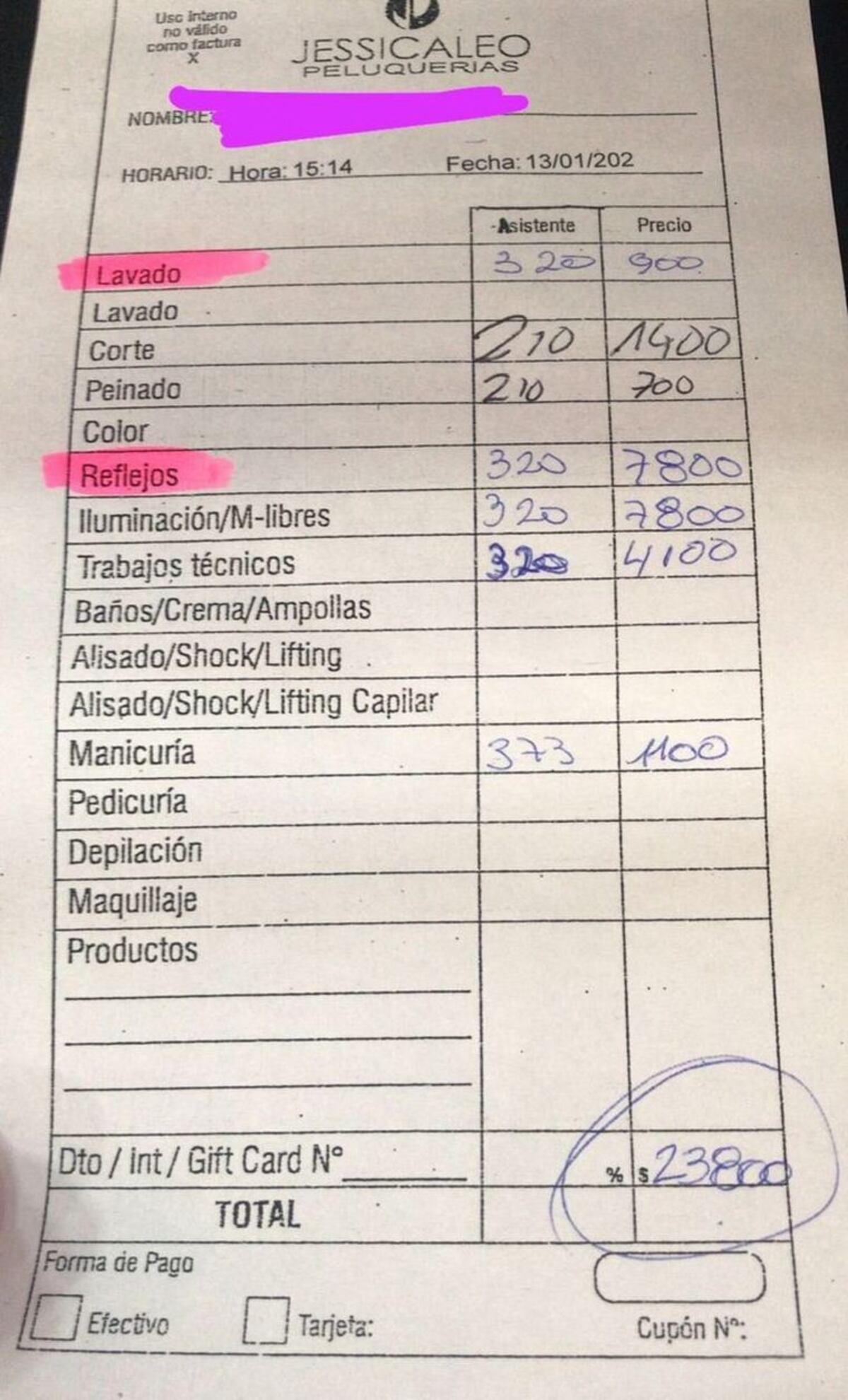El ticket de la discordia.