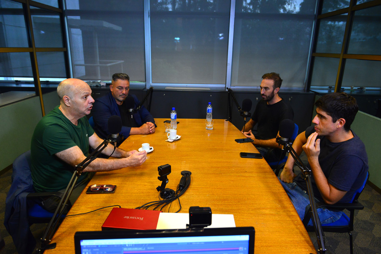 Grabación del podcast Mundo Gloria. (Nicolás Bravo / La Voz)