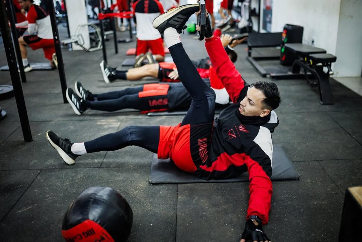 Facundo Suárez y su recuperación en Instituto de la rotura de ligamentos. (Prensa IACC).