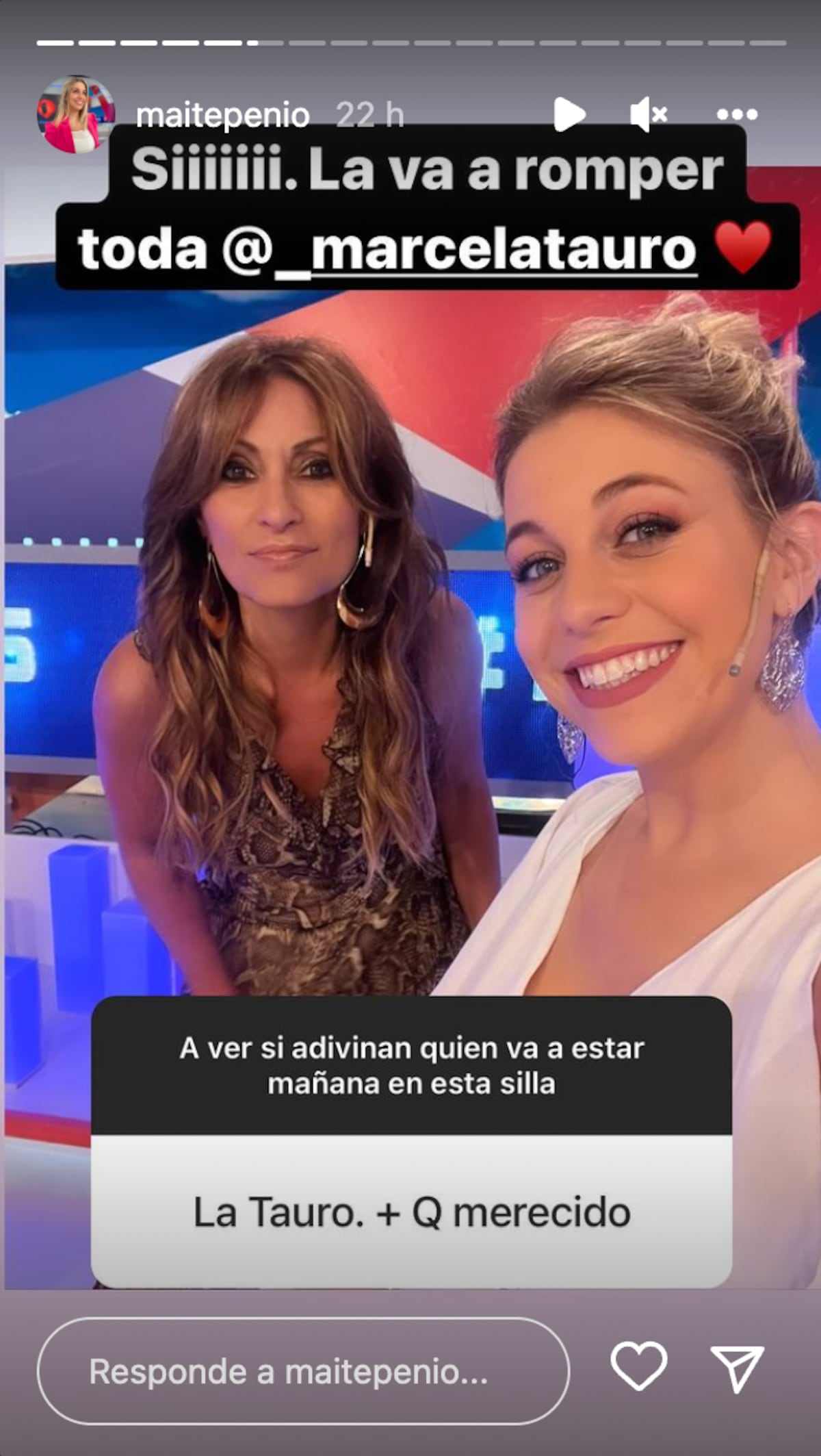 El mensaje con el que Maite Peñoñori confirmó que Marcela Tauro conduciría Intrusos.