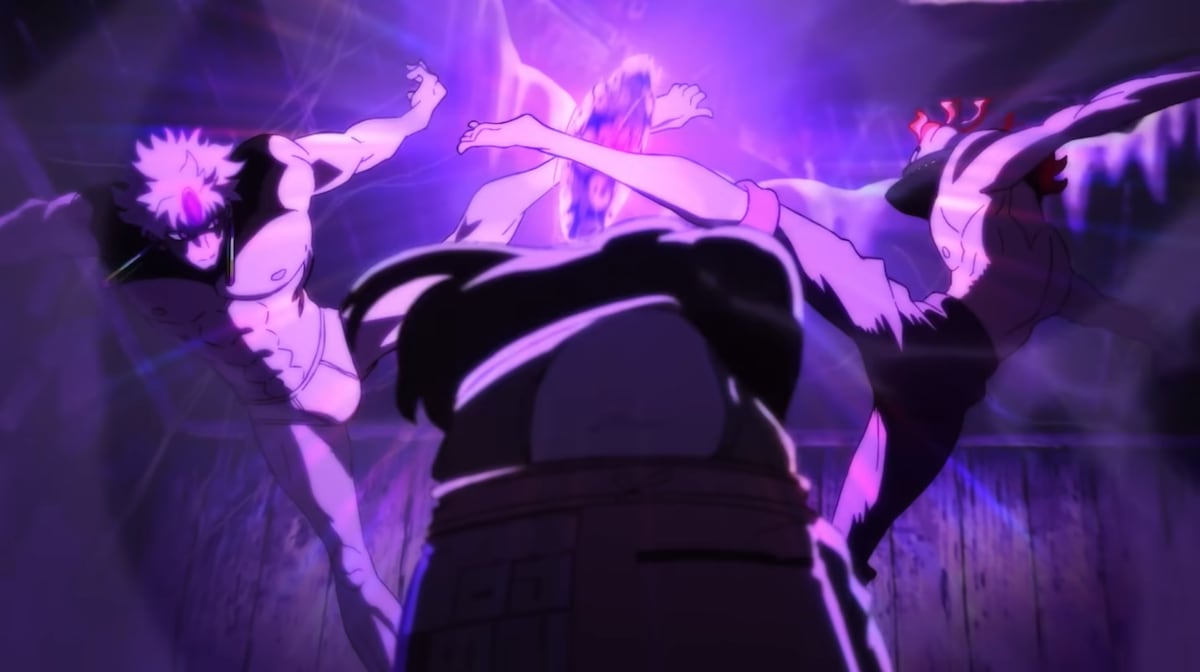Okarun peleando con Mal de Ojo en la segunda temporada de Dan Da Dan (Captura de pantalla)