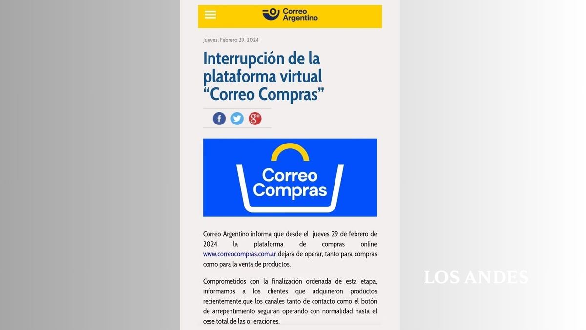 el comunicado emitido por la plataforma