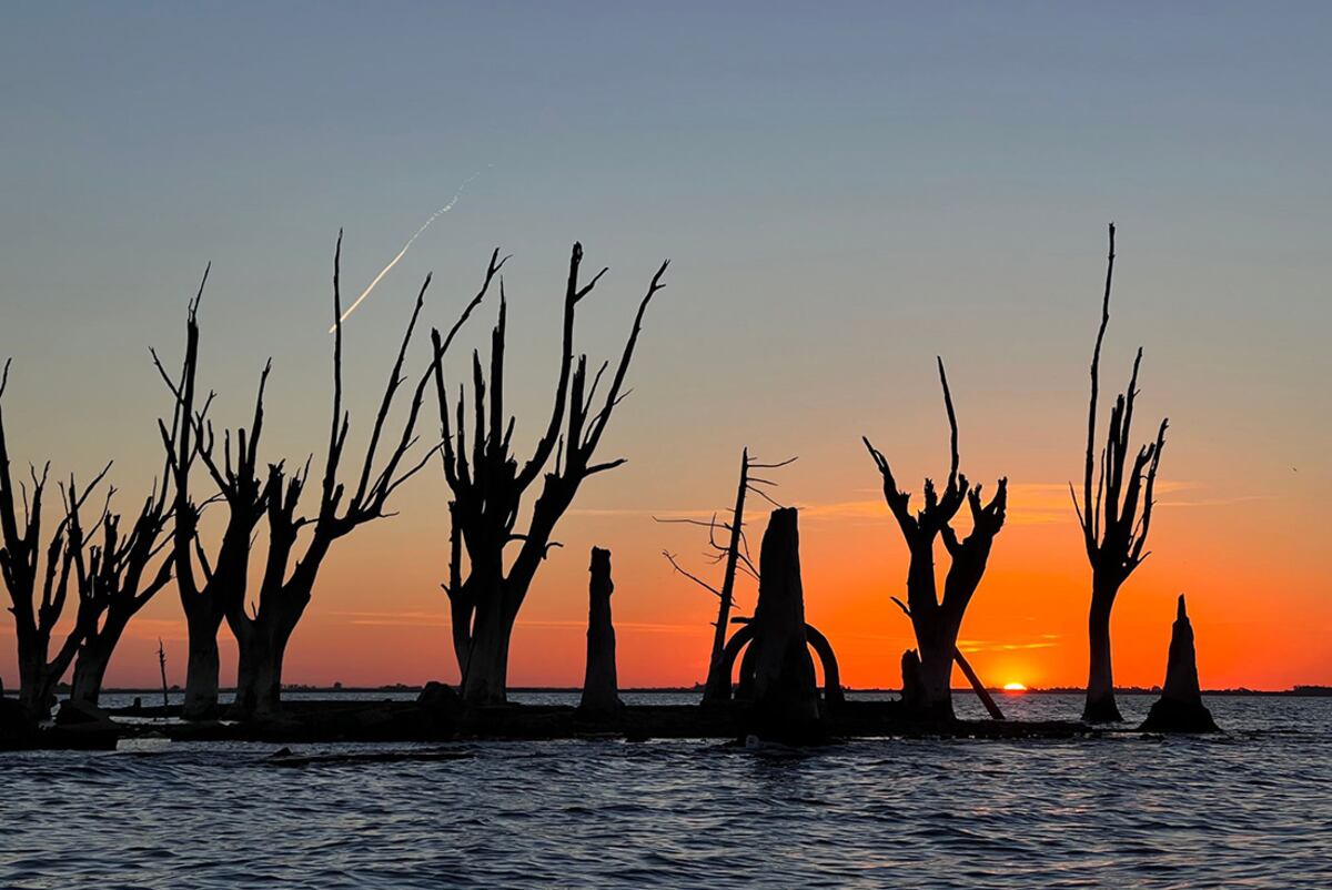 Atardecer en Miramar de Ansenuza. Foto: gentileza Agustina López