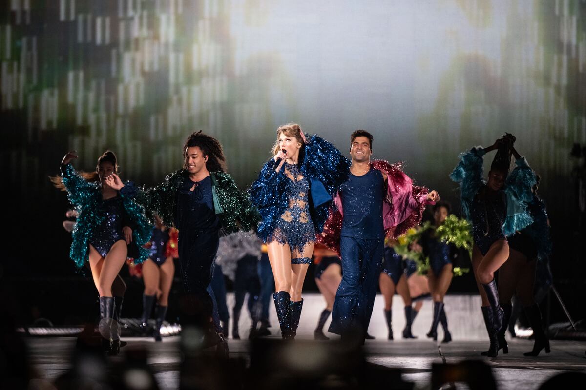Taylor Swift, en el último show de la serie de tres que ofreció en River. (Gentileza @irishsuarez/ @its.tiven)