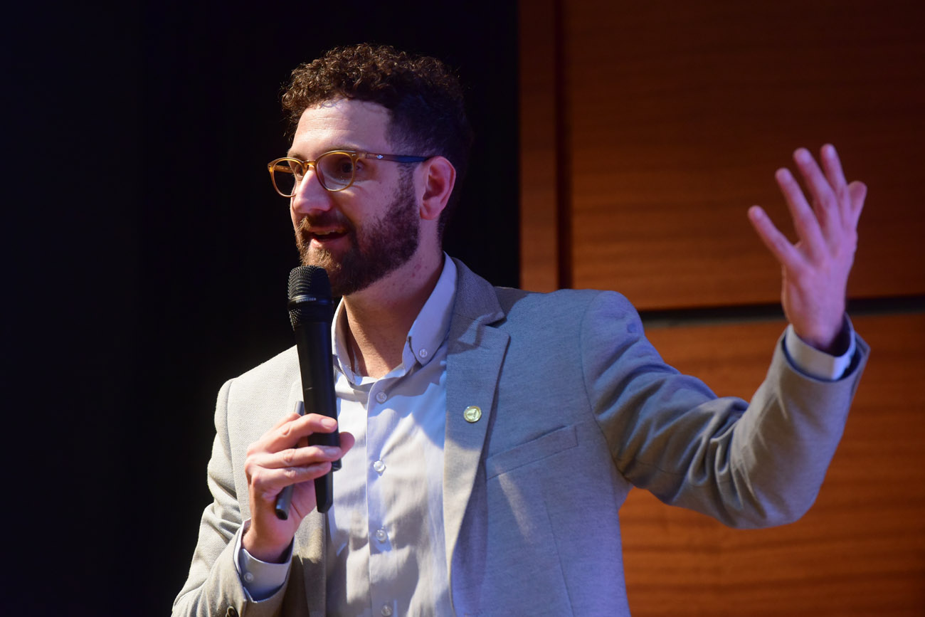 Gonzalo Agusto, en el ciclo Coyuntura y Agro, en el auditorio de La Voz. (Nicolás Bravo / La Voz) (Nicolás Bravo / La Voz)