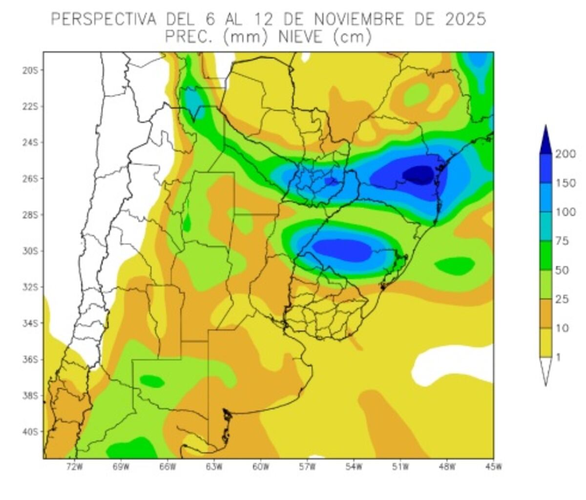 CLIMA. Precipitaciones en el país. (Gentileza Bolsa de Cereales)