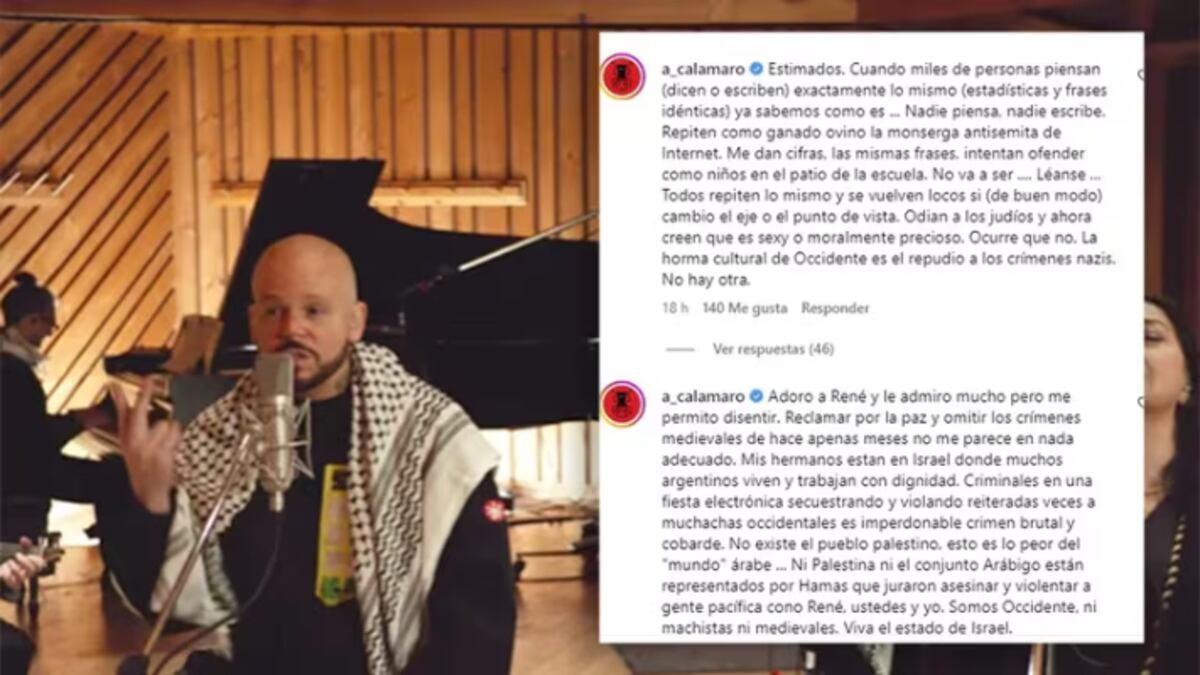El descargo de Calamaro a la canción que hizo Residente. (Captura)