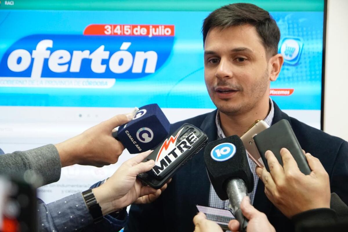 Juan Pablo Inglese, secretario de Comercio, presentando la 4ta edición de Ofertón.