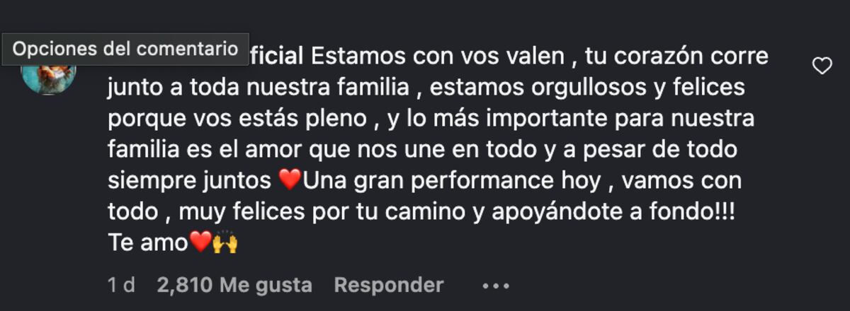 El comentario que dejó Cris Morena desde su cuenta secundaria en la publicación de su nieto, el hijo de Romina Yan. (Foto: Captura de pantalla)