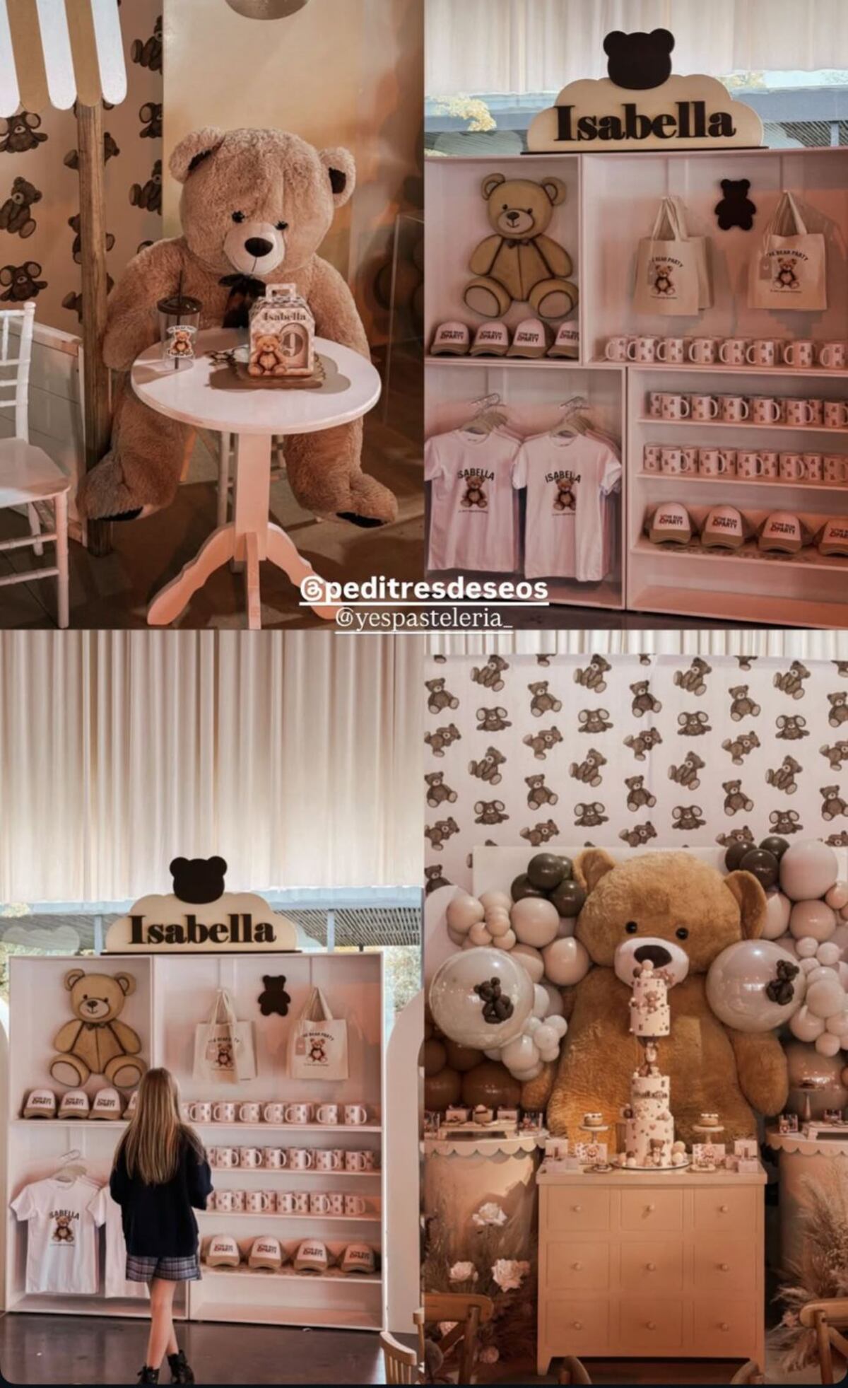 La decoración estuvo inspirada en los ositos de peluche.