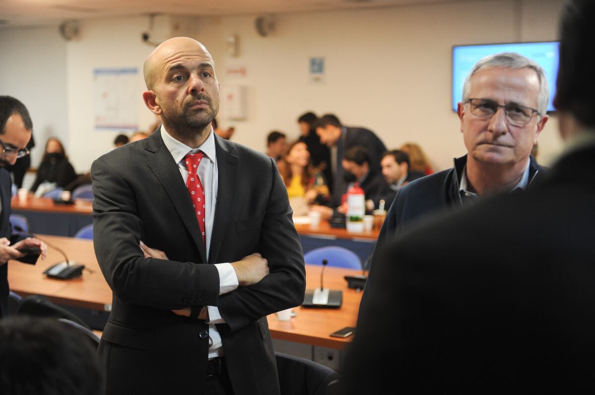 Apuntado. Franco Mogetta, secretario de Transporte de la Nación, en el Congreso, durante la discusión de la "ley ómnibus". Hoy, su continuidad está en duda. (Federico López Claro / Archivo)