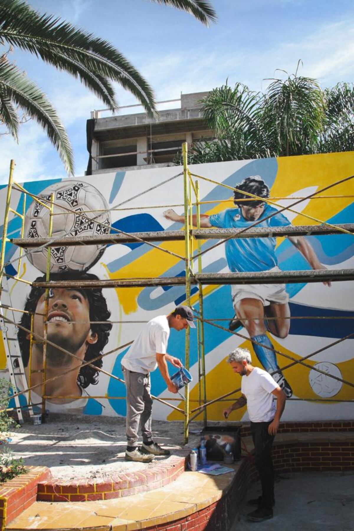 El mural de Diego Maradona. (La Voz)