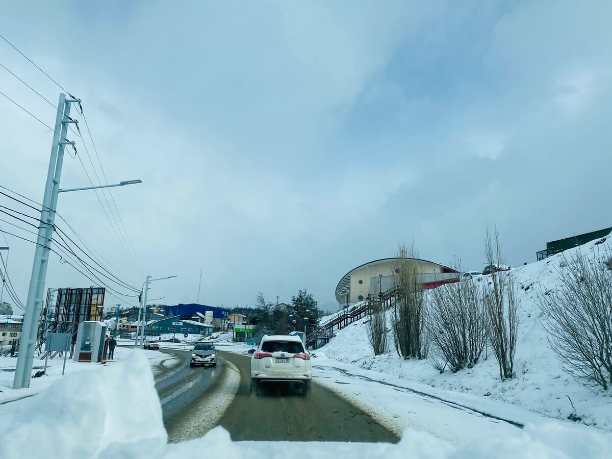 Postales de la última nevada en Ushuaia. (Gentileza Guillermo Worman)