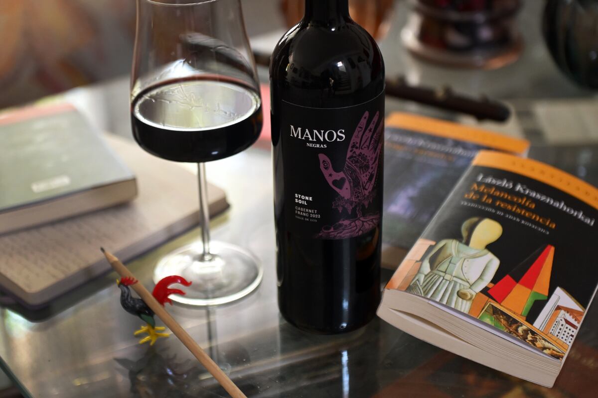 Manos Negras cabernet franc de la bodega Mil Suelos con uvas del Valle de Uco (Foto Javier Ferreyra)