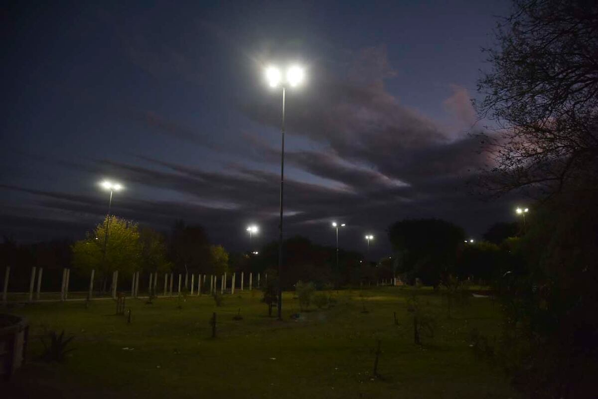 La Municipalidad recuperó el alumbrado en el Parque de la Vida (Facundo Luque / La Voz)