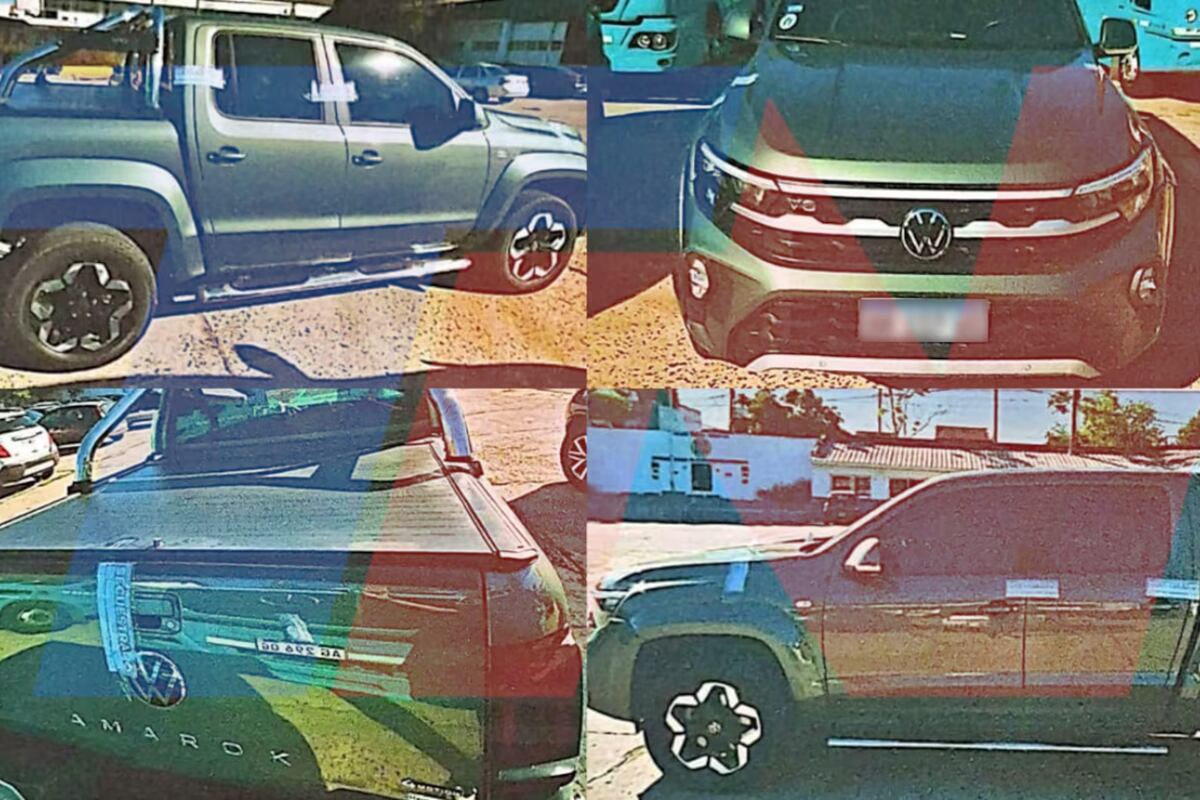 La camioneta Volkswagen Amarok V6 gris que manejaba el acusado. Sus empleados la trasladaron a Buenos Aires apenas unos días después del crimen. (Foto: gentileza TN / José Inesta).