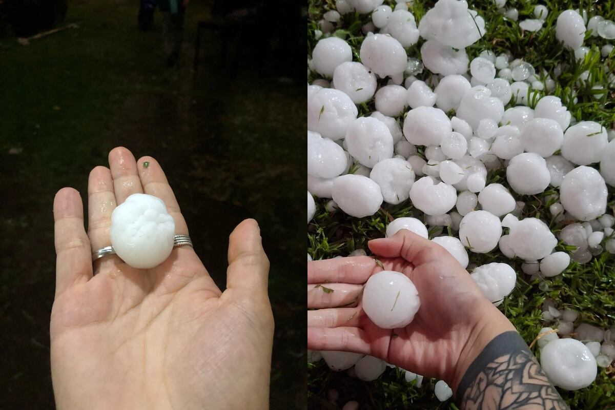 Una impresionante caída de granizo en Mar del Plata causó graves daños. (Gentileza 0223)