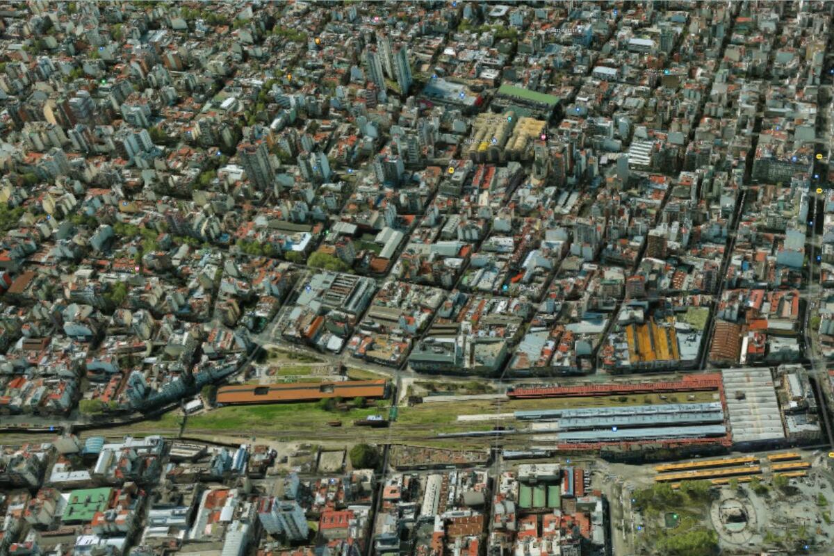 La zona del Abasto, donde habrían secuestrado a Tallone, entre los barrios porteños de Almagro y Balvanera. (Google Maps)