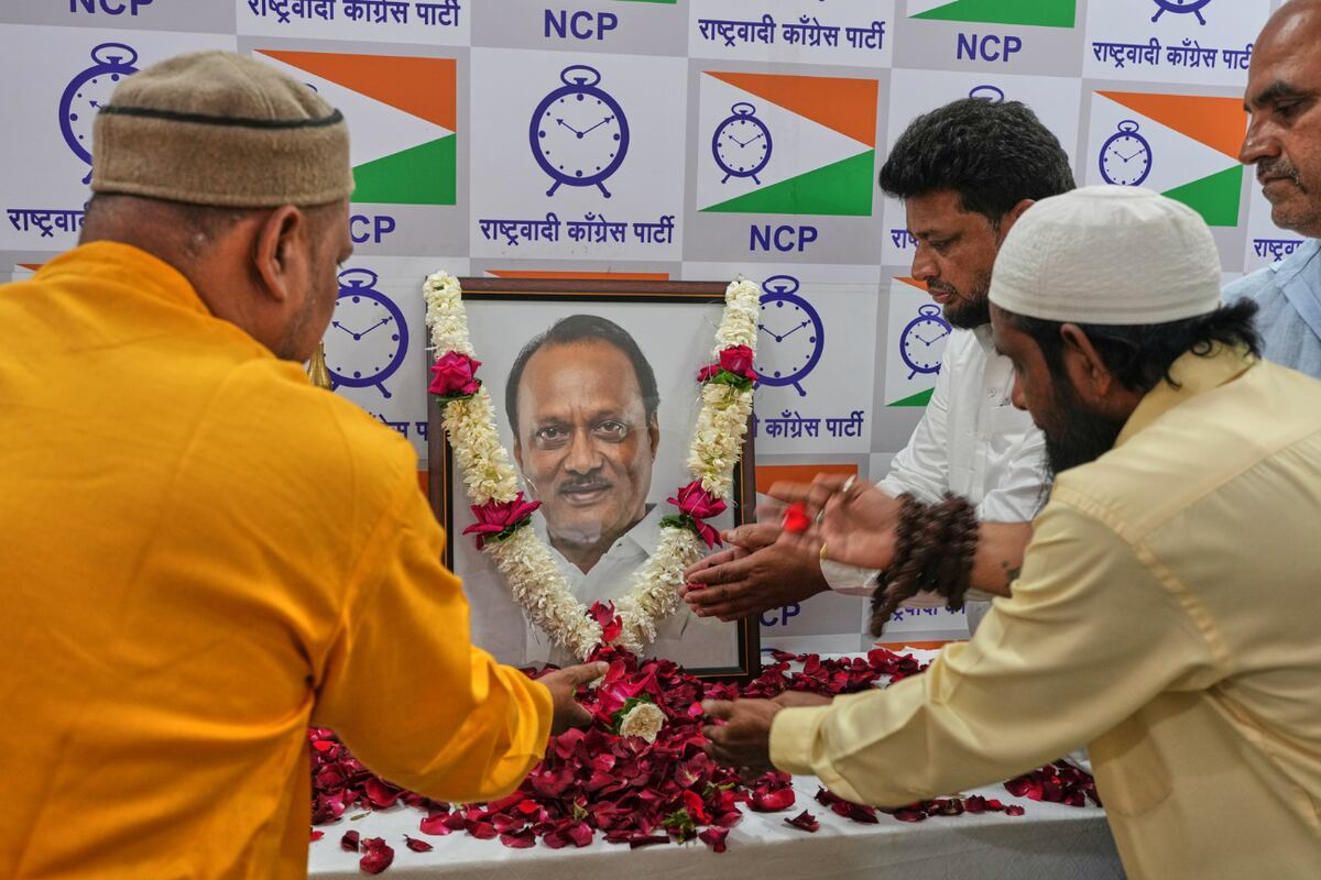 Murió Ajit Pawar, el viceprimer ministro del estado de Maharashtra(AP Photo/Rafiq Maqbool)