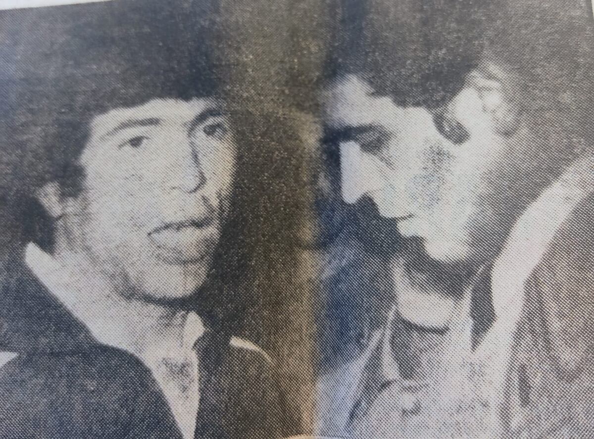 Con Pasarella en el ’78 y el cronista deportivo Clariá para el diario Córdoba.