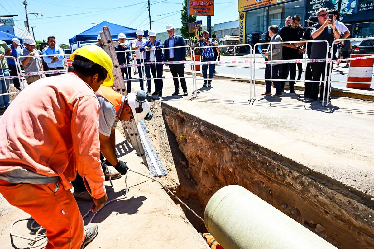 Obra de agua potable en Villa Carlos Paz.
