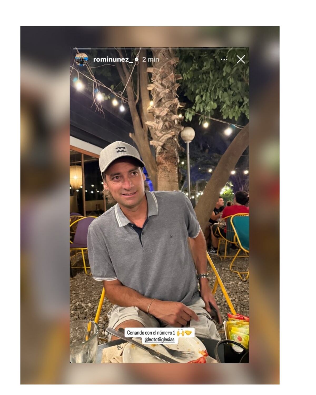 Romina Núñez cenando con Leandro Toti Iglesias, entrenador de Talleres (Instagram)