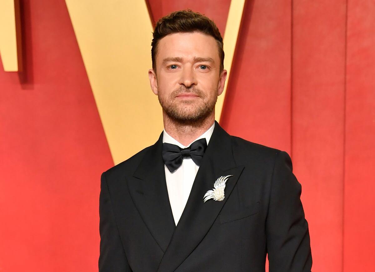 Justin Timberlake en la fiesta de los Oscar de Vanity Fair en Beverly Hills, el 10 de marzo de 2024. (Evan Agostini/ Invision/ AP)