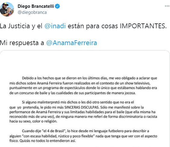 Twitter de Diego Brancatelli