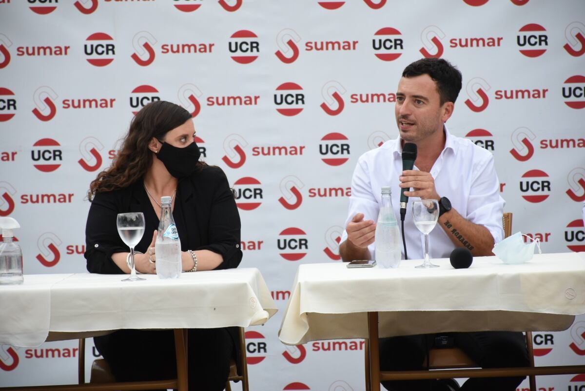 Sumar. Verónica Gazzoni y Rodrigo de Loredo, parte del espacio interno del radicalismo. (Prensa Sumar)