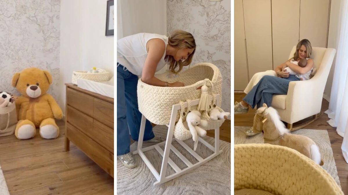 Rocío Marengo eligió un estilo nórdico para la habitación de su hijo Isidro.
