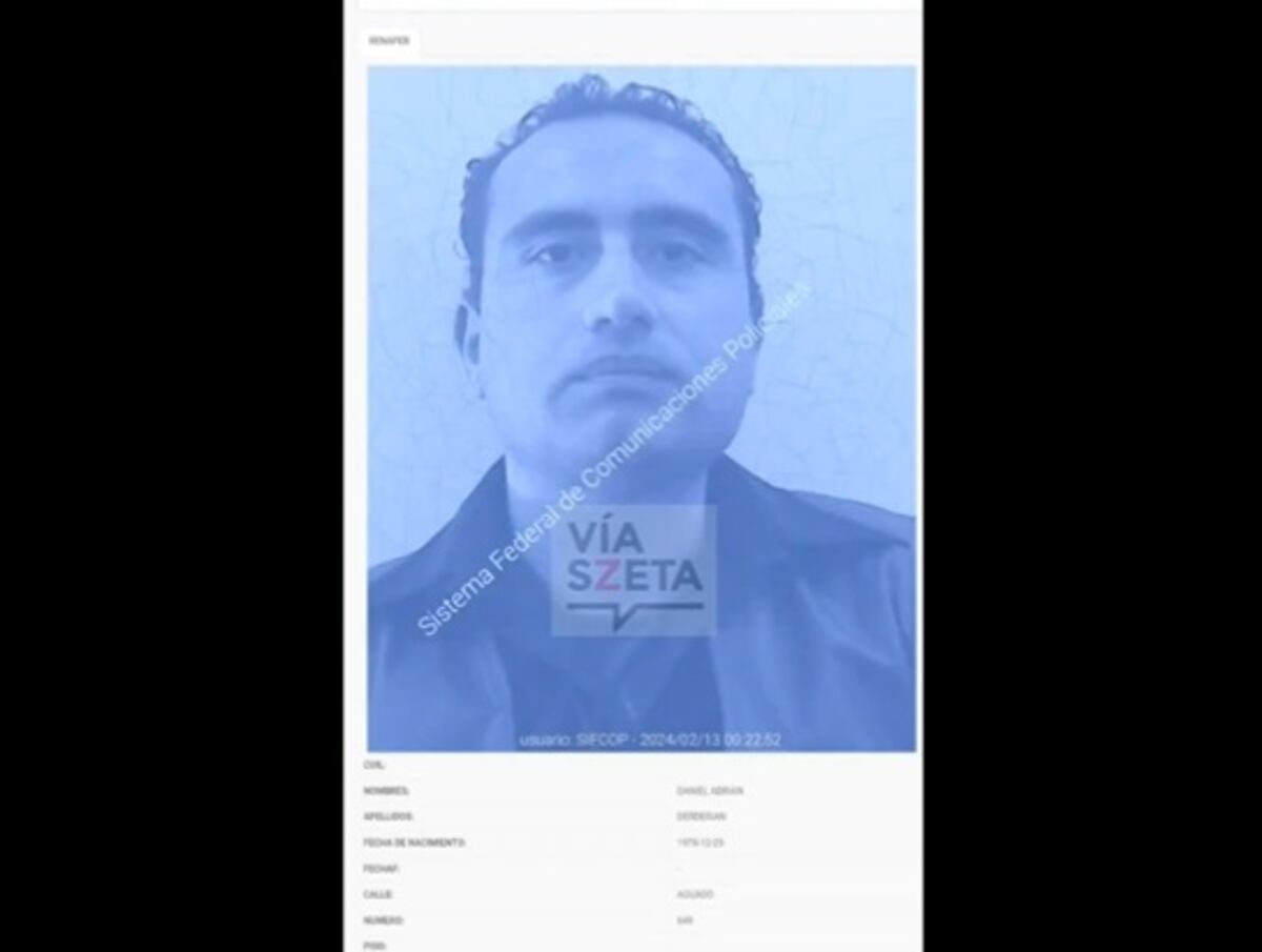 Daniel Adrián Dardelian. El hombre buscado, acusado de matar a su mamá y a su hermana con una "katana".