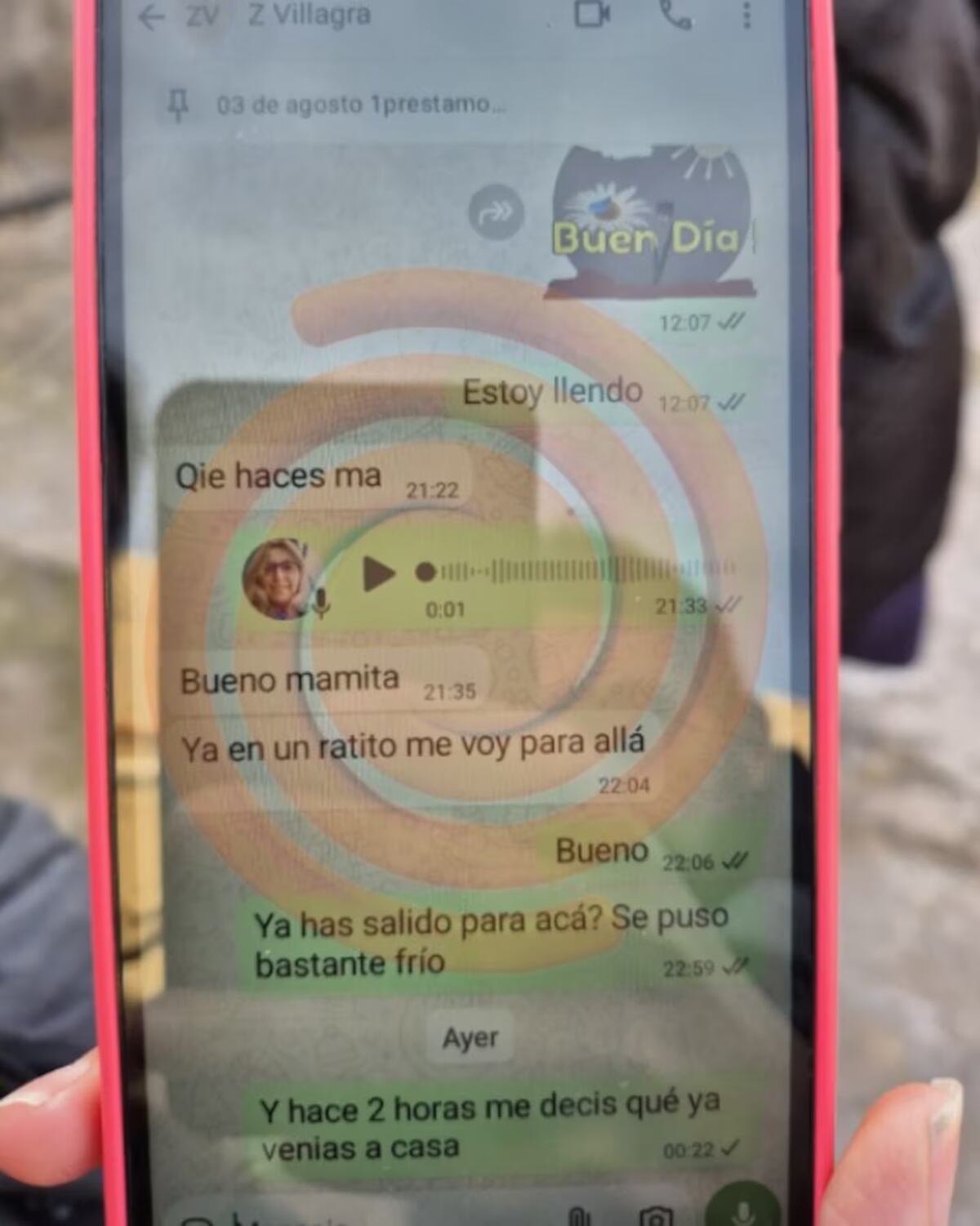 Ignacio Villagra y su último mensaje.