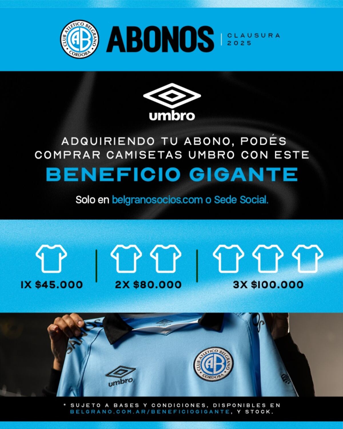 Belgrano informó los medios de pago para la campaña de socios. (Prensa Belgrano)