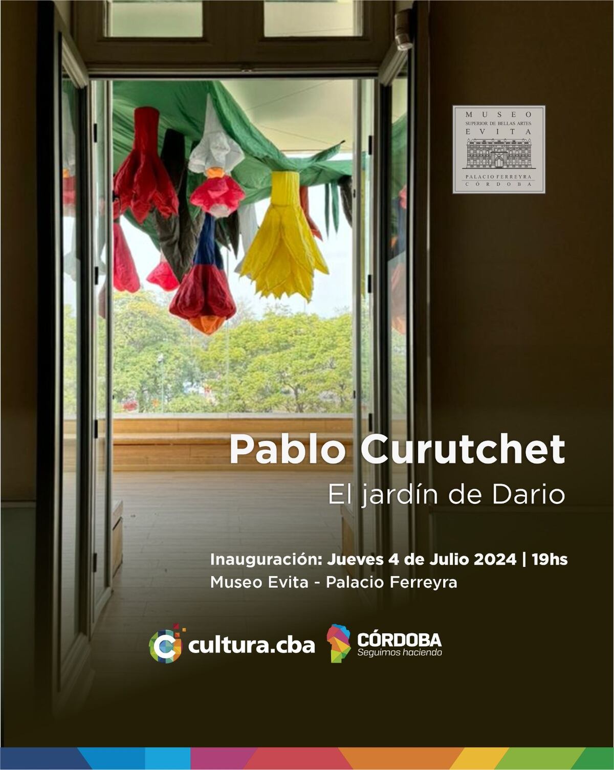 Instalación de Pablo Curutchet en la cúpula del museo Evita.