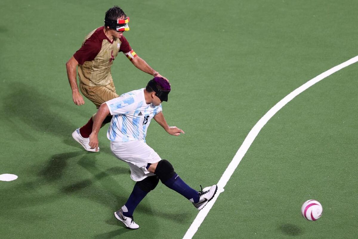 "Maxi" Espinillo marcó siete goles y fue la gran figura de Los Murciélagos en los Juegos Paralímpicos. (Gentileza Prensa oficial de los Juegos Olímpicos y Paralímpicos Tokio 2020)
