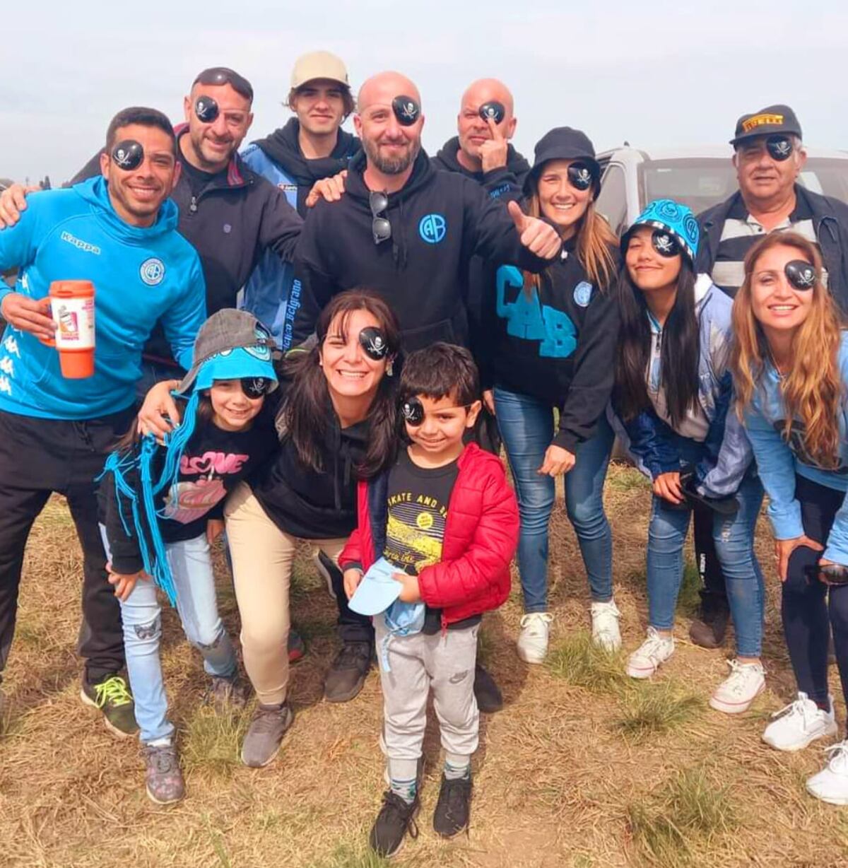 La familia Palomeque yendo a ver a Belgrano. (Gentileza)