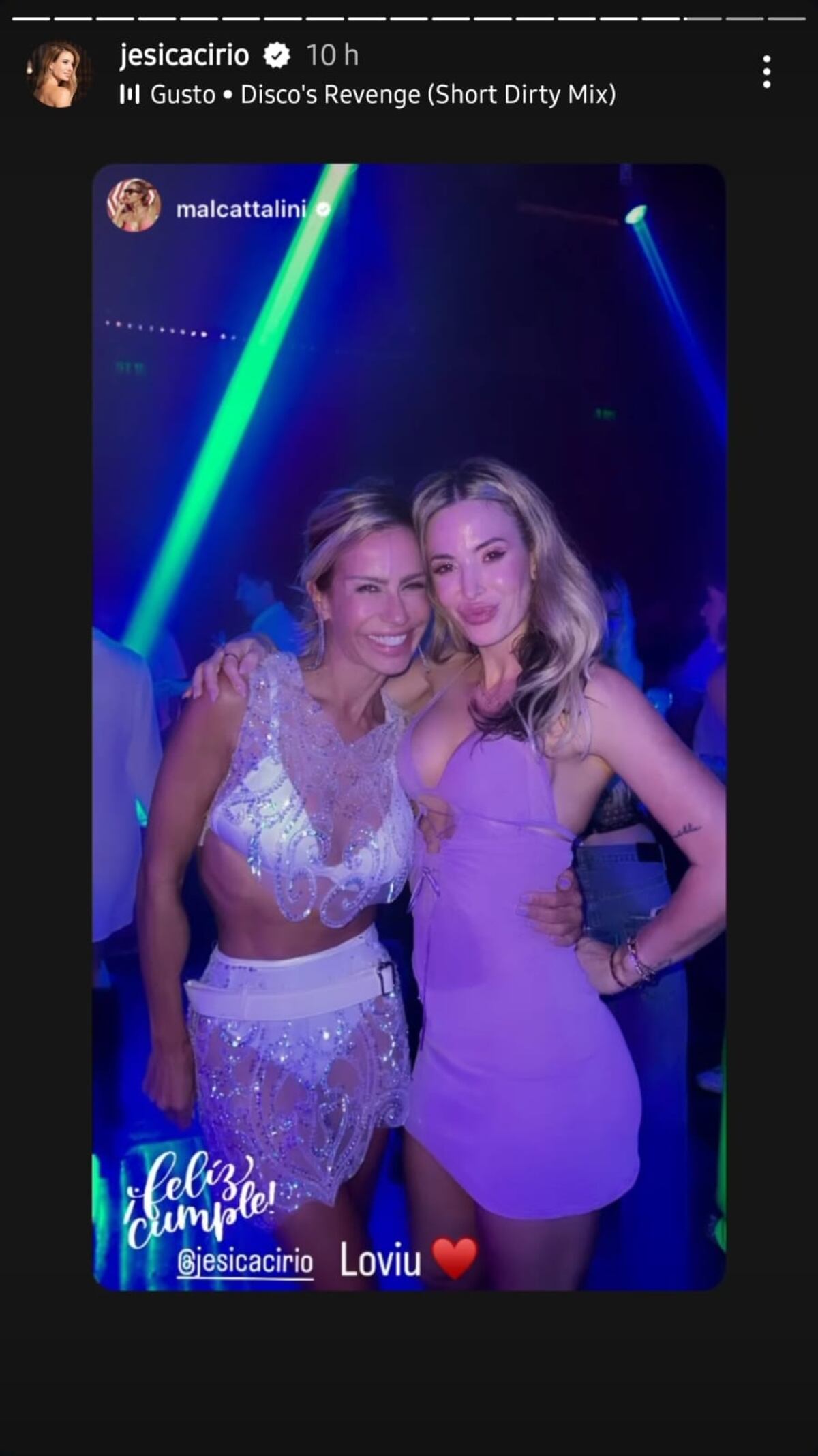 Así fue el lujoso festejo de cumpleaños de Jésica Cirio (Captura de pantalla)