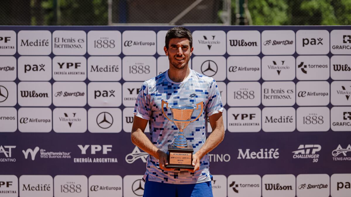 El cordobés nacionalizado italiano Franco Agamenone se consagró campeón en Buenos Aires y sumó su sexto título en la categoría Challenger. (Prensa AAT)