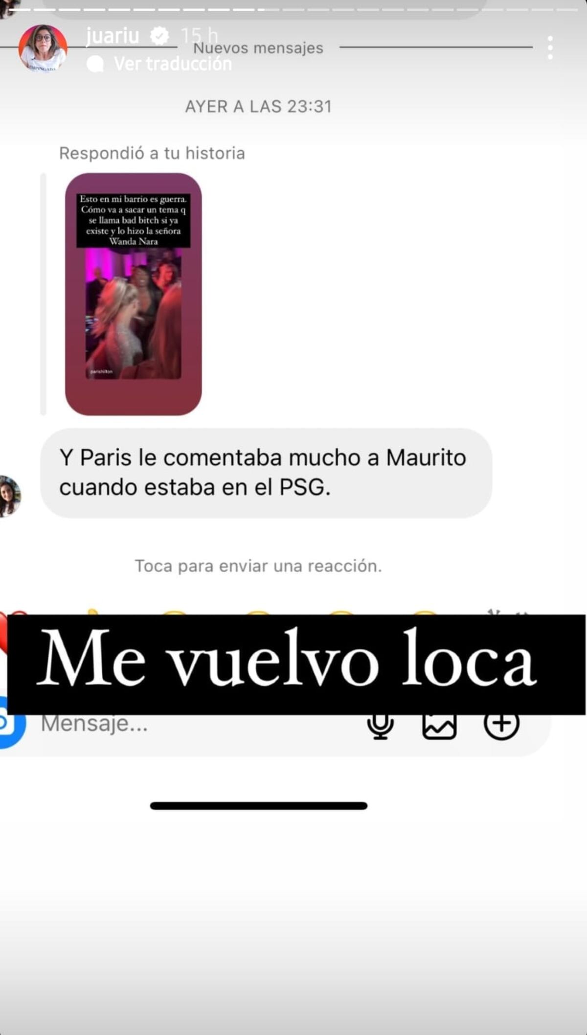 ¿Wanda Nara, rencorosa con París Hilton? (Captura de pantalla)