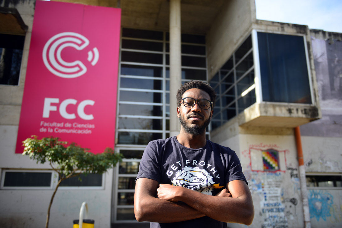 Emmanuel Olsen, estudiante haitiano que sufrió un hecho de discriminación (Nicolás Bravo)